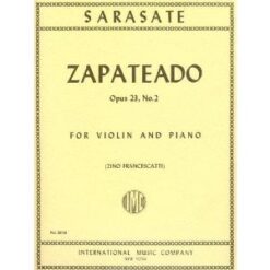 Sarasate Pablo Zapateado Op. 23 No. 2. For Violin and Piano. by Francescatti. International Music..